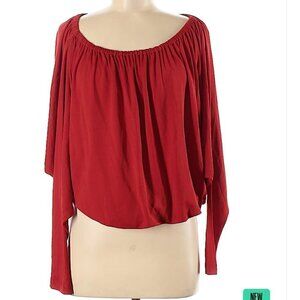 NWT Michael Kors | Rust Red Dolman Elastic Waist Top Size 8